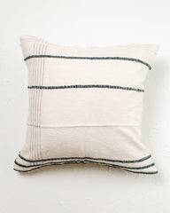 Navy Ribbons Handcrafted Throw Pillow