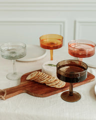 PebbleWood Ember Coupe Cocktail Glasses-Set of 2