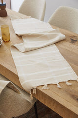 Rustic Grid Cotton Table Runner