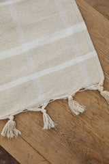Rustic Grid Cotton Table Runner