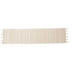 Rustic Grid Cotton Table Runner