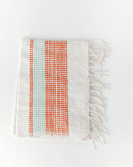 Camden Cotton Hand Towel Azure and Tangerine