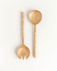 RattanWeave Mango Wood Salad Servers