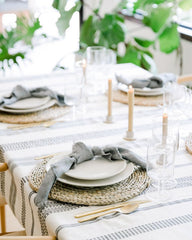 Avery Striped Cotton Tablecloth