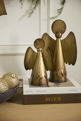 Golden Halo Angel Figurines – Elegant Vintage-Inspired Christmas Angels