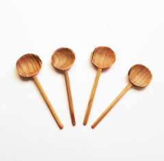Kibira Olive Wood Coffee Spoon Set