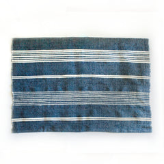 Avery Cotton Bath Mat Navy with Natural