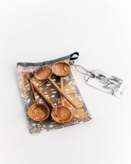 Kibira Olive Wood Coffee Spoon Set