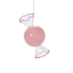 Sugarplum Sparkle Glass Candy Ornament Set – Holiday Tree Candy-Themed Décor (Set of 6)