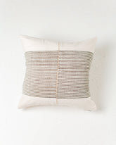 18" Riviera Hand-Stitch Throw Pillow Grey