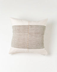 18" Riviera Hand-Stitch Throw Pillow Grey