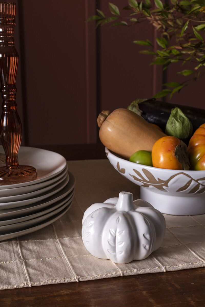 Carved Ceramic Pumpkin