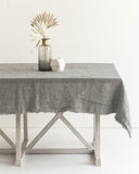 FrayLoom Stone Washed Linen Tablecloth