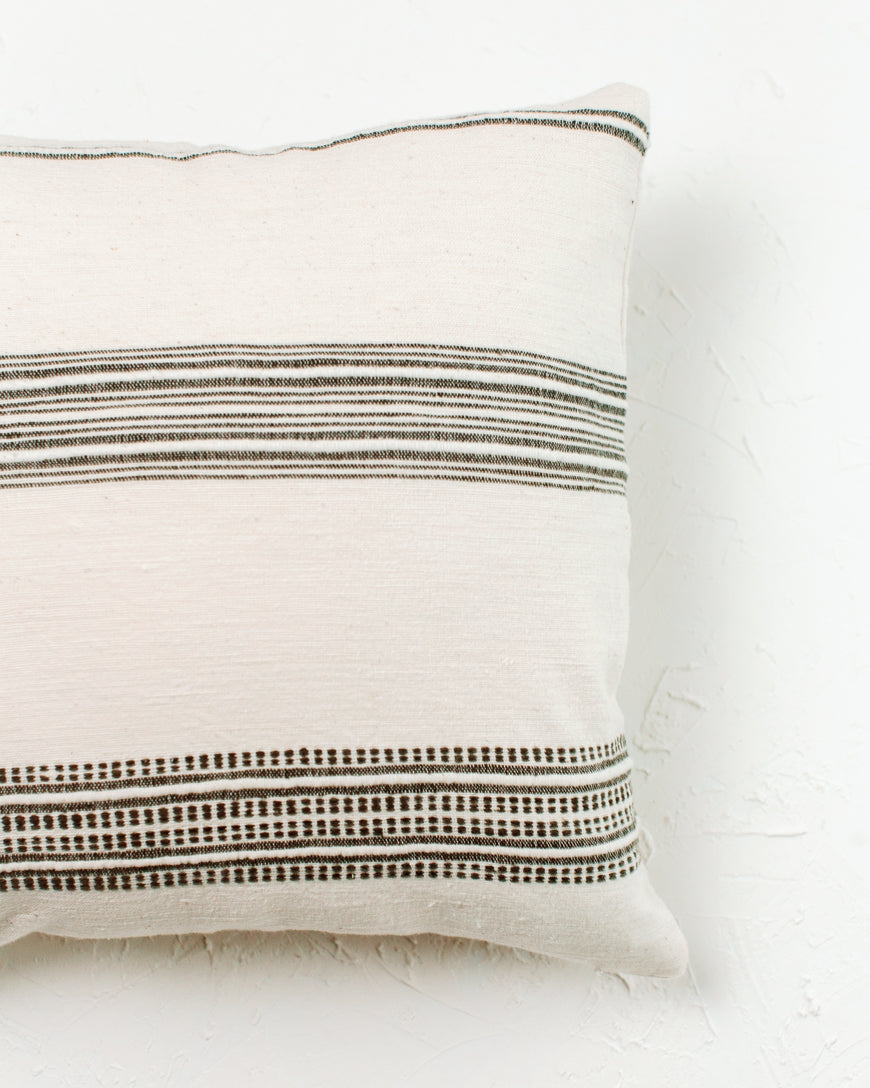 18" Aden Throw Pillow Natural with Grey