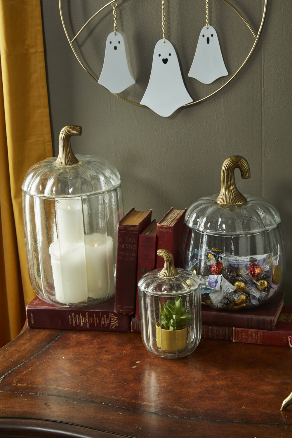 Clear Glass Pumpkin Jar
