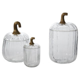 Clear Glass Pumpkin Jar