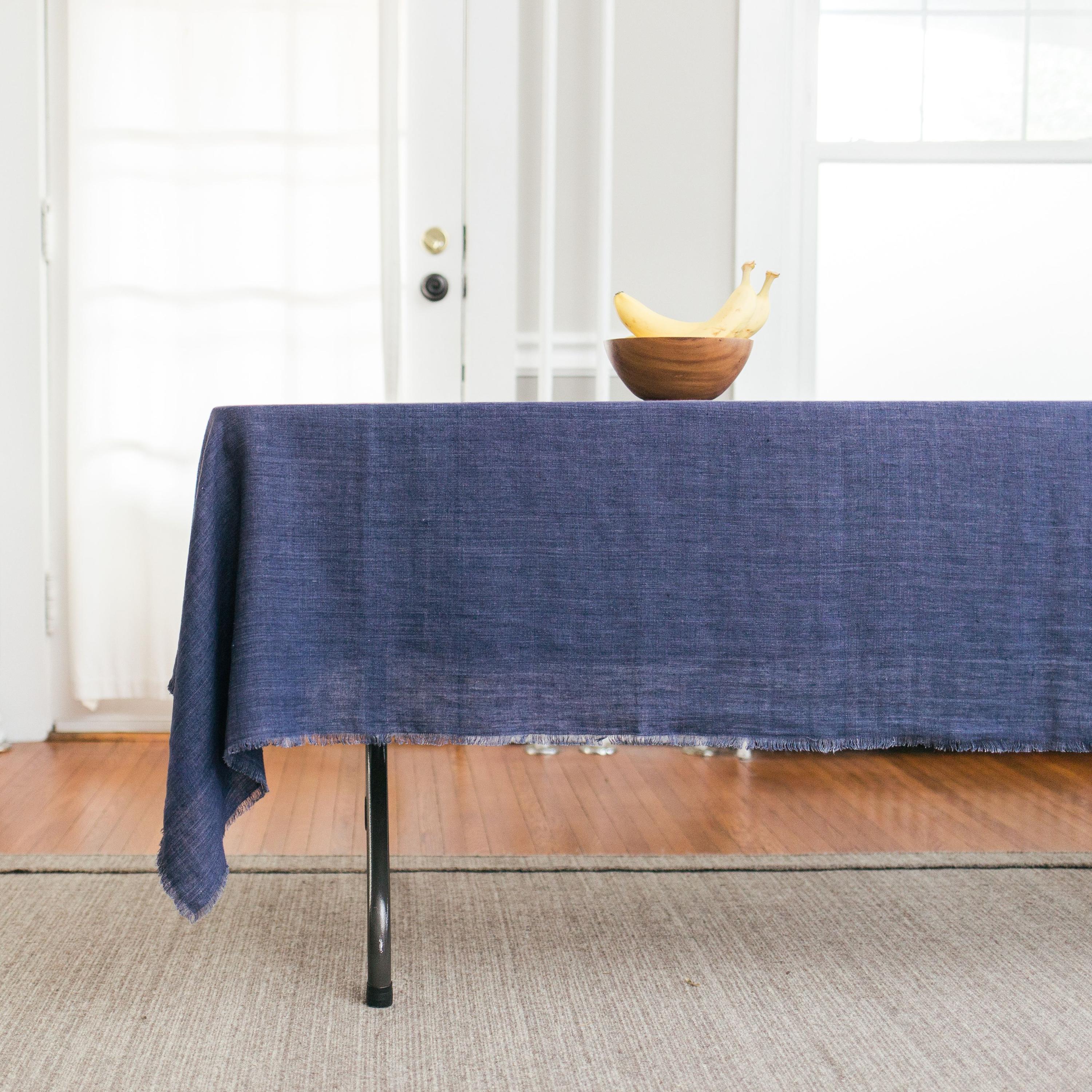 FrayLoom Stone Washed Linen Tablecloth