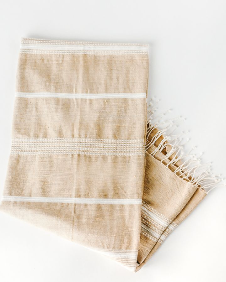 Avery Cotton Bath Towel Beige with Natural