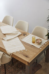 Rustic Grid Cotton Table Runner