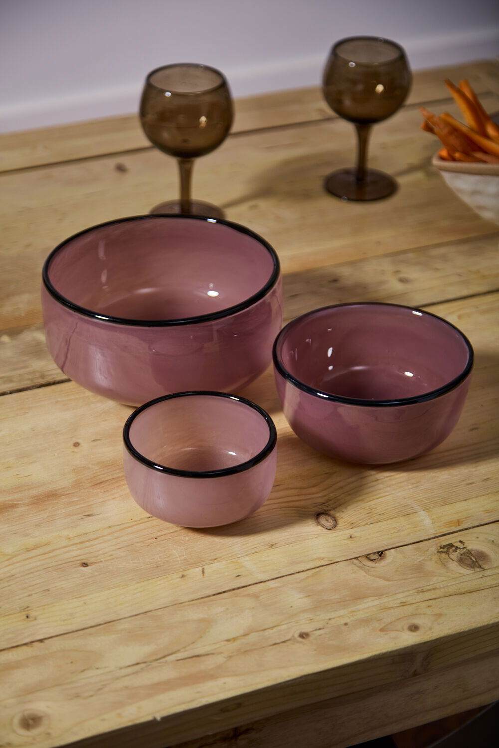 VitaVerde Glass Nesting Bowls - Set of 3
