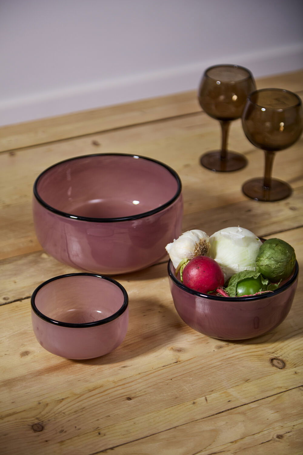 VitaVerde Glass Nesting Bowls - Set of 3