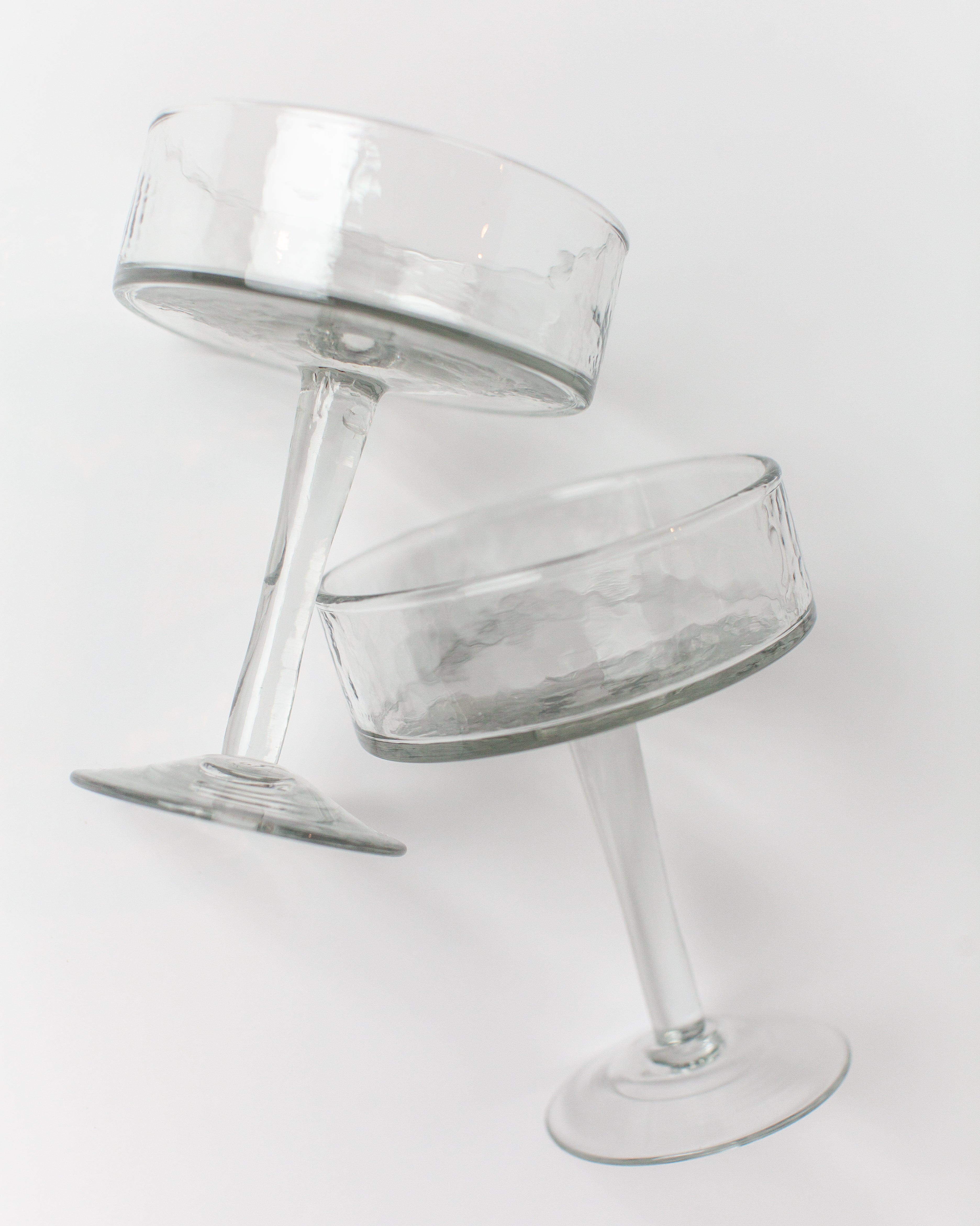 PebbleWood Ember Coupe Cocktail Glasses-Set of 2 Clear
