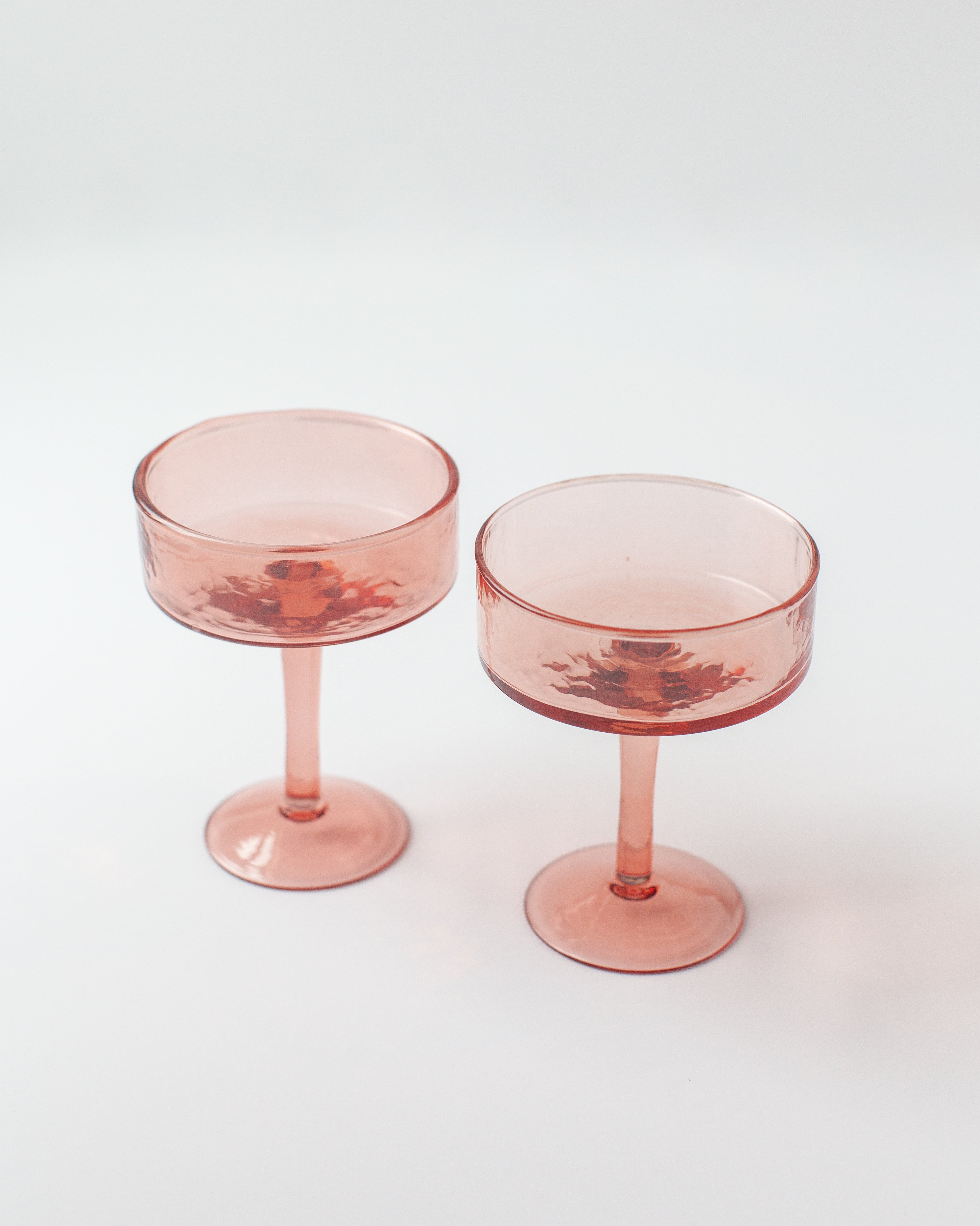 PebbleWood Ember Coupe Cocktail Glasses-Set of 2 Blush