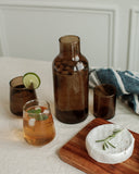 PebbleWood Handblown Hammered Glass Carafe