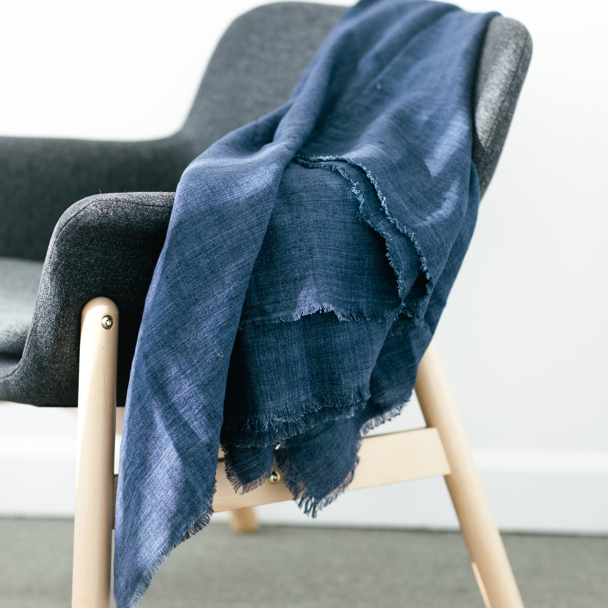 Haven Stone Washed Linen Throw Blanket