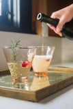 PebbleWood Hammered Funneled Glasses | Set of 2
