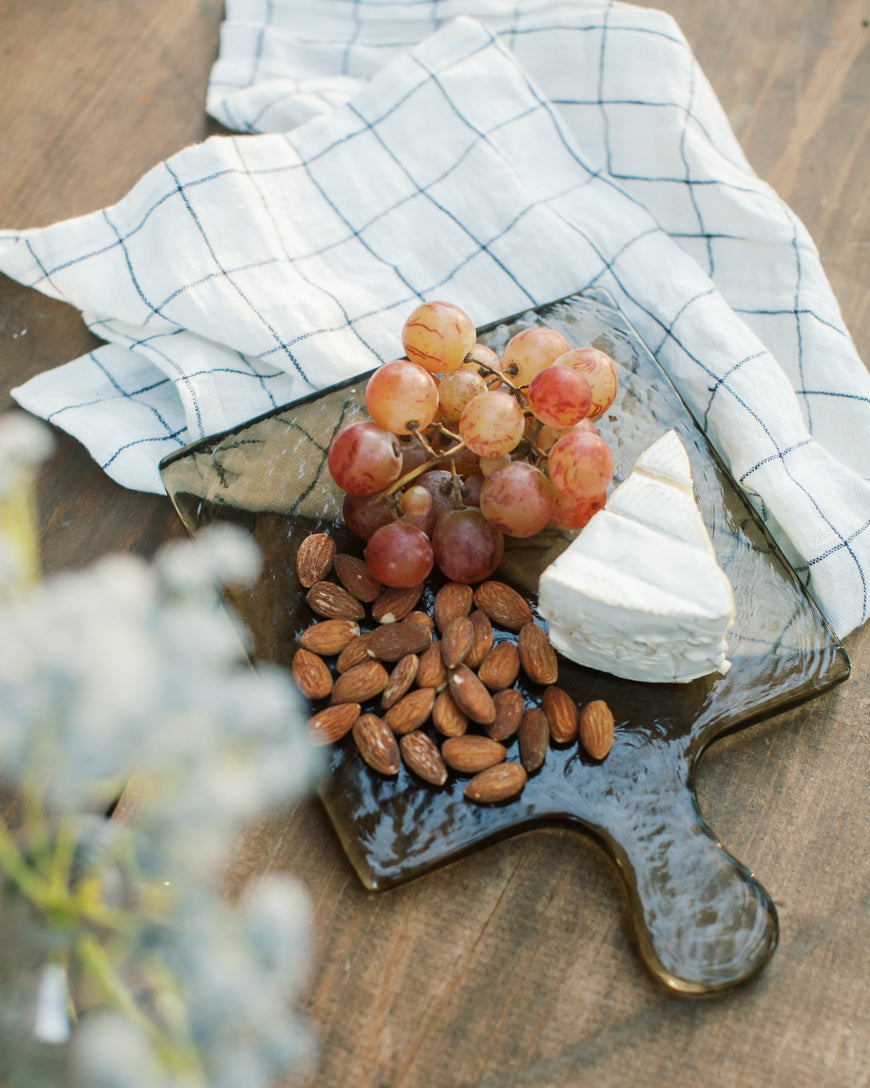 PebbleWood Hammered Glass Serving Boards