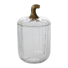 Clear Glass Pumpkin Jar 5"x 8.5"