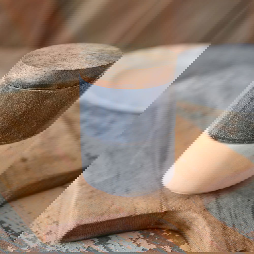 Stacked Marble Salt and Pepper Pinch Pots