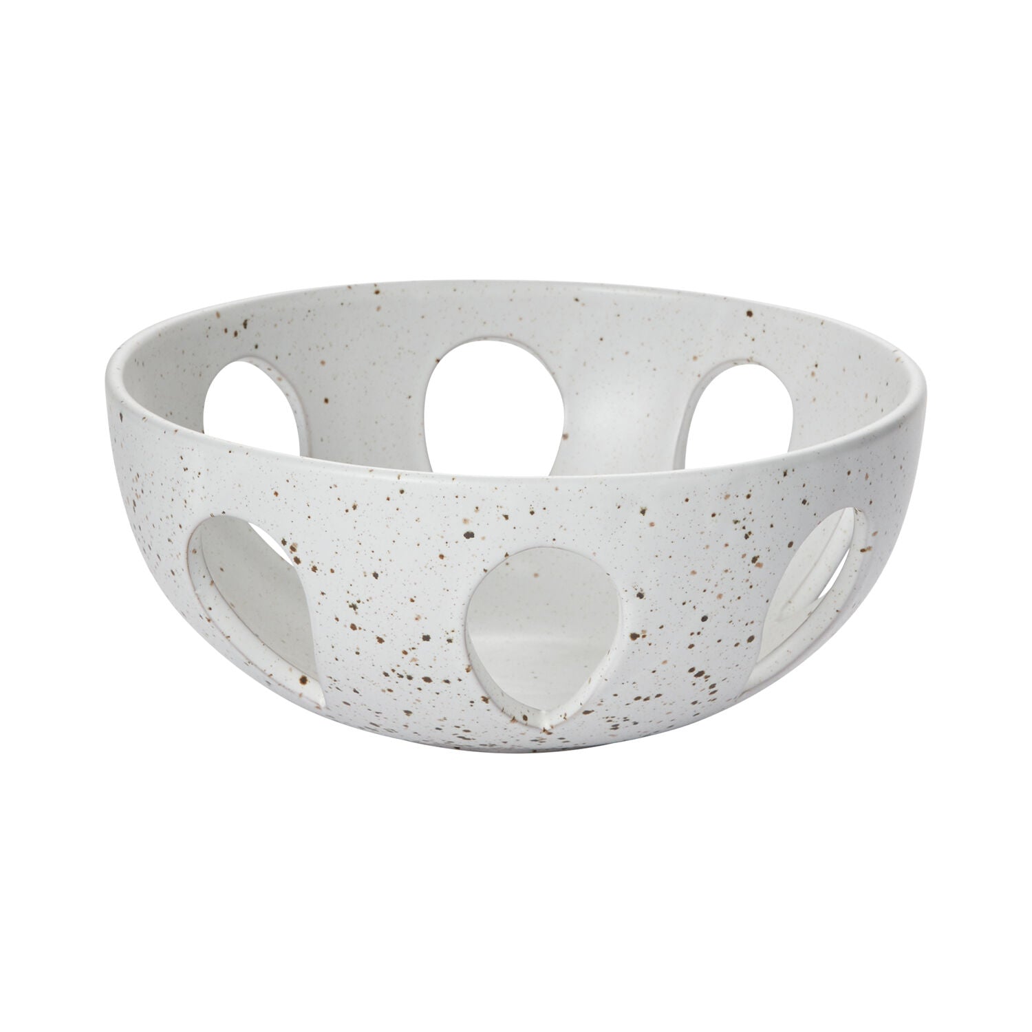 Aira Open-Weave Ceramic Bowl White