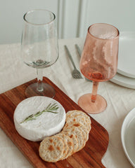 PebbleWood Hammered Wine Glasses