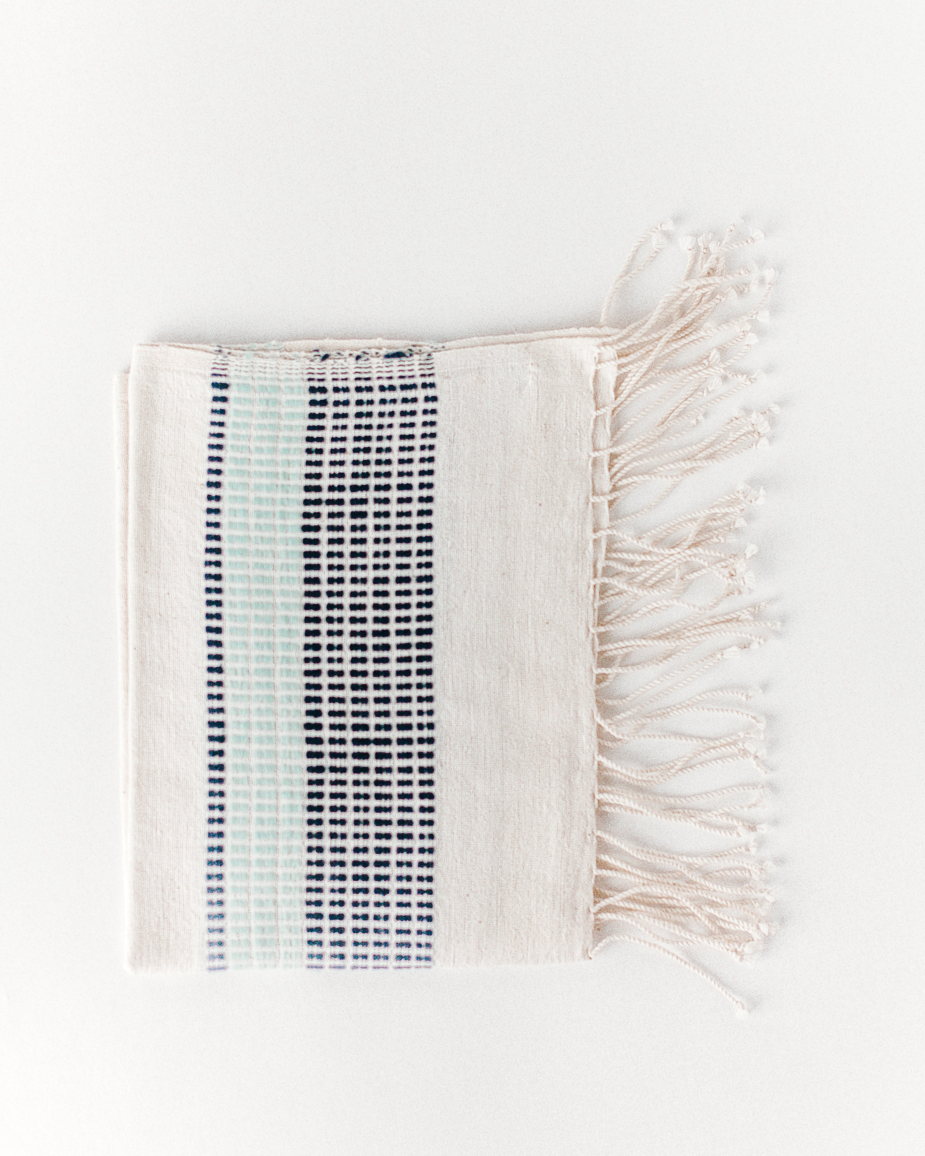 Camden Cotton Hand Towel Azure and Navy
