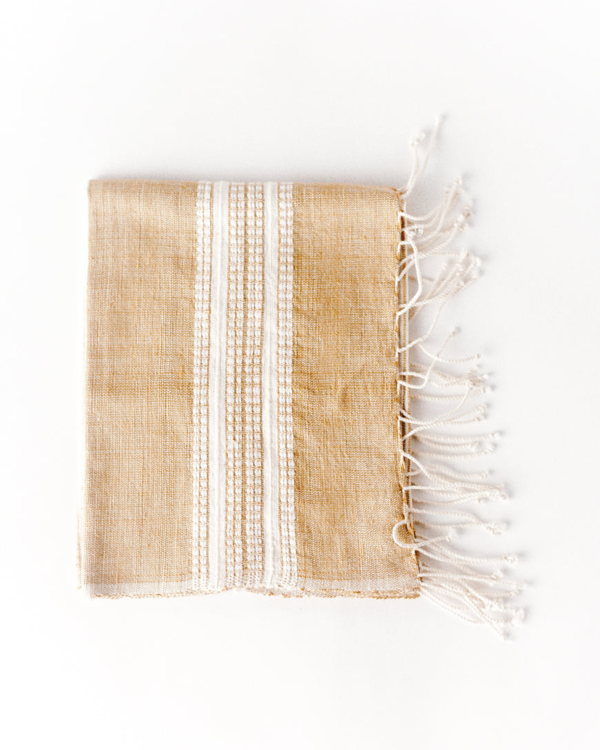 Avery Cotton Hand Towel Beige with Natural