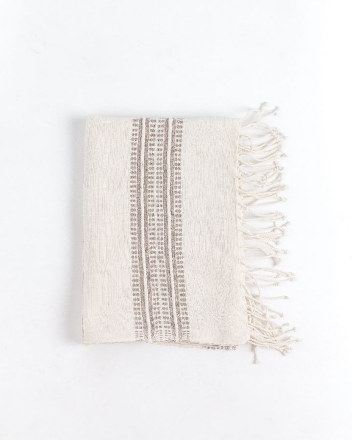 Avery Cotton Hand Towel Natural with Stone