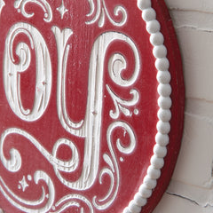 Round Joy Wall Ornament – Festive Holiday Wall Décor