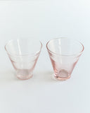 PebbleWood Hammered Funneled Glasses | Set of 2