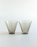 PebbleWood Hammered Funneled Glasses | Set of 2