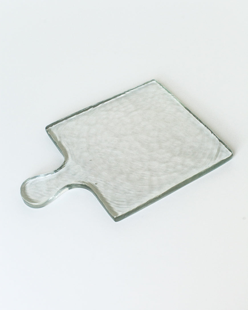 PebbleWood Hammered Glass Serving Boards Clear