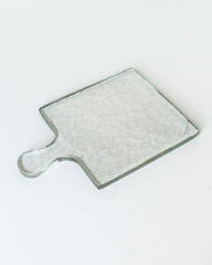 PebbleWood Hammered Glass Serving Boards Clear