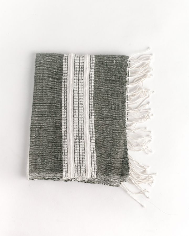 Avery Cotton Hand Towel Grey with Natural