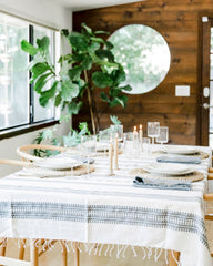 Avery Striped Cotton Tablecloth