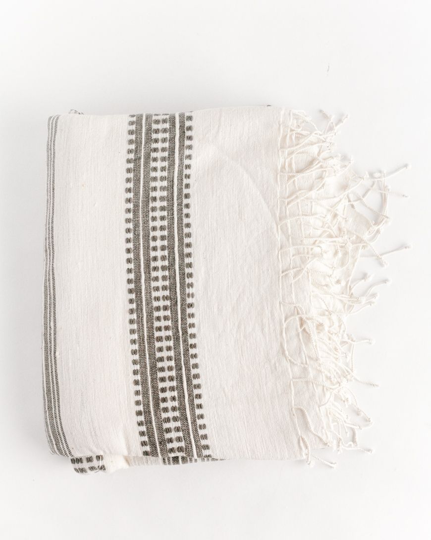 Avery Striped Cotton Tablecloth