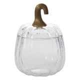 Clear Glass Pumpkin Jar