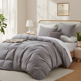 Cloud Comfort 100% Washed Cotton Duvet Set (No Comforter)