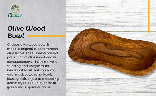 Hand Carved Mediterranean Olive Wood Multi-Purpose Bowl