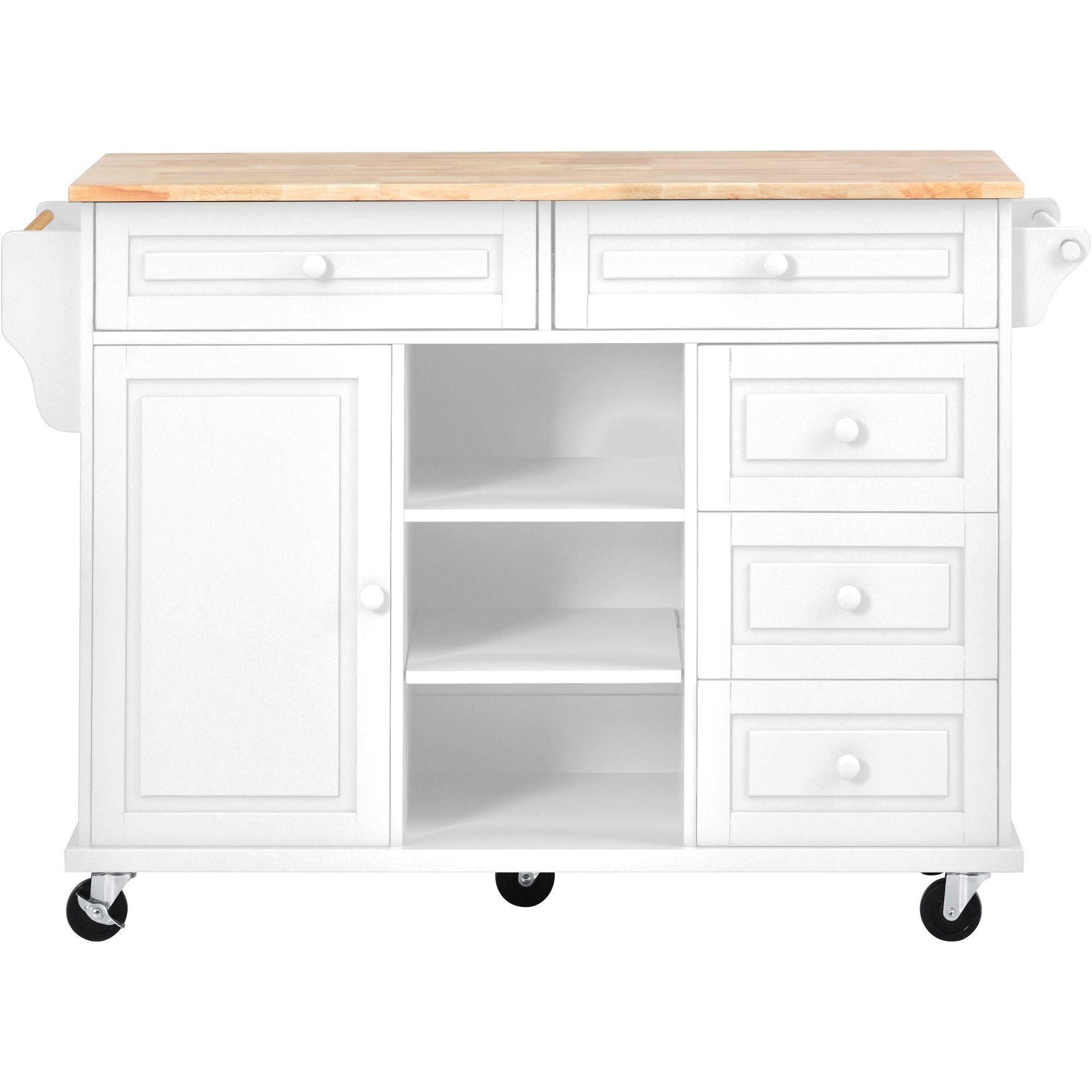 kitchen island with storage and 5 drawers